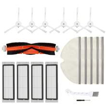 18件套配件包，兼容石头扫地机器人S4、S5、S6、E4、E20、S6 Pure、E4、S4 Max、S6 MaxV、S5 Max、S4、E2、E3、E5、E25、E35、S50等型号，包含1个主刷、6个边刷、4个滤网、5块拖布、1个清洁刷和1个螺丝刀。 - 彩色 - 查看 10