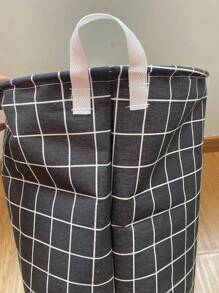 1 pieza Cesta de lavandería almacenamiento papelera Juguete Organizador plegable impermeable de tela Cesto de ropa sucia para cuarto de baño,dormitorio,sala de estar - Óxido marrón - Ver 9