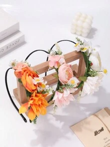 1 件飘逸的森系仿花海滩头带，简约百搭，万圣节必备 - 彩色 - 查看 2
