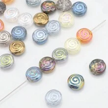 30 Peças Contas Espaçadoras de Cristal de Vidro Coloridas Eletrodepositadas no formato de Pirulito Candy de 12mm e Golfinho de 11*16mm, Material de Artesanato de Joias DIY para Colar, Pulseira, Brinco, Presentes de Feriados e Aniversário