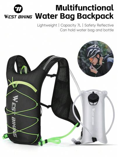  1 件 WEST BIKING 自行车背包、公路和山地自行车包、带防雨罩的户外背包、轻便旅行包、自行车配件