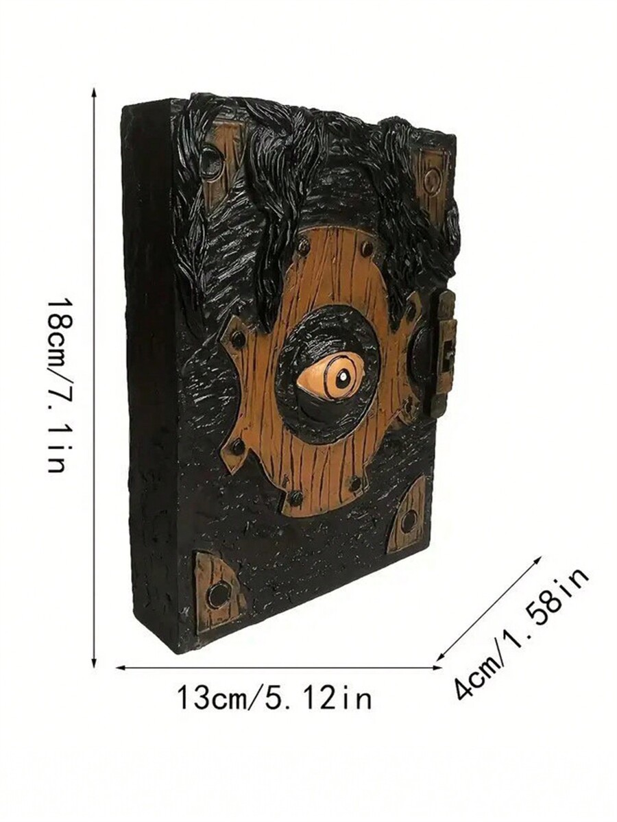 1pc Magic Spell Book Prop Gifts, Halloween Decoration, Leather Craft