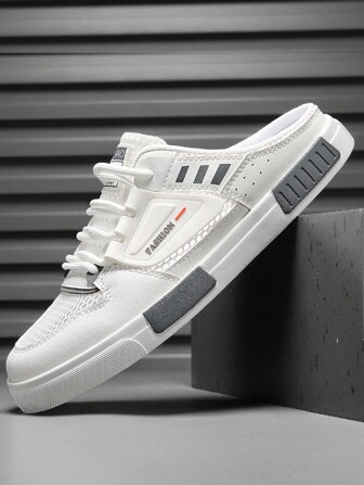 男士厚底凉鞋，防滑，耐用休闲运动拖鞋，大码 47，一脚蹬休闲设计，网眼面料，系带，透气，时尚日常工作休闲运动鞋