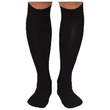 Kit 3 Black Socks For Children And Youth Comfortable Football Set 22 To 27 And 28 To 34 - 黑色 - 查看 2