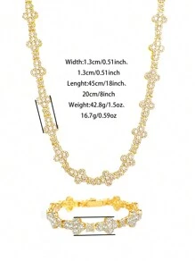 Cadena y pulsera de estilo hip hop con colgante de cruz y estrella de strass de 13mm unisex - collar de hip-hop - Ver 18