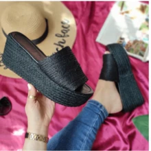 Sandalia de Plataforma Básica para Dama - Negro - Ver 3