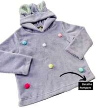 Colorful Children's Pompom Coat - REF: 1336 - 紫色 - 查看 2