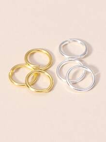 200 个/包 4-10 毫米直径铁质开口跳环，多色，手链项链端连接器闭环 O 形环耳环珠宝制作用品组件