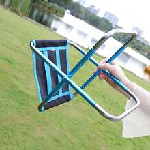 Lightweight Folding Camping Chair, Outdoor Folding Stool Supports 309lb Portable Mini Lightweight Folding Chair For Camping Hiking Backpacking - 橘色 - 查看 8