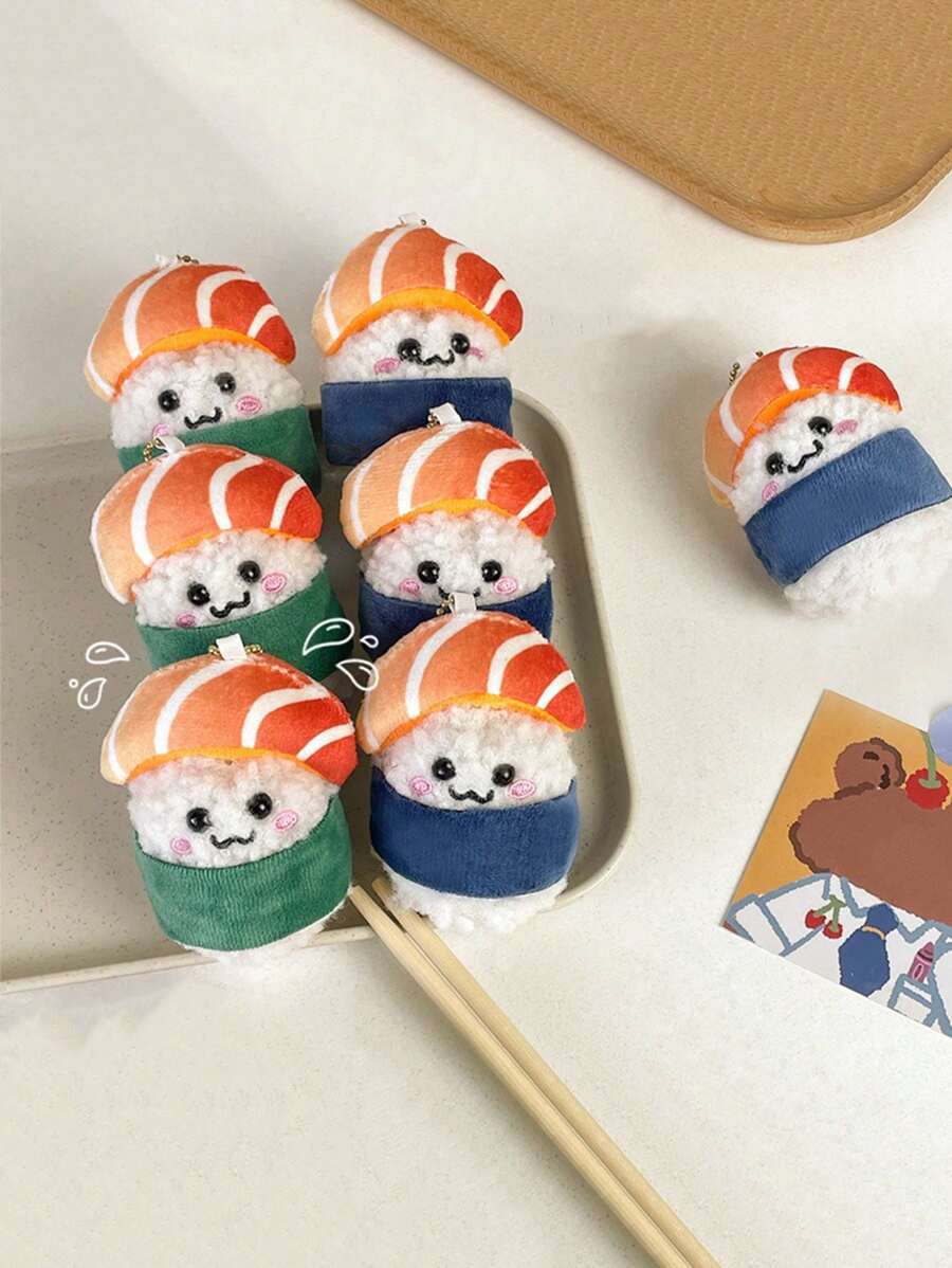 1 件（3.15 英寸/8 厘米）毛绒钥匙扣可爱卡通食品和饮料，休闲涤纶，适合学校、工作、情侣、可爱、创意、时尚，送给母亲、姐妹、朋友、同学、生日、节日、返校季节的礼物汽车配件包饰背包适合学校哥特 Y2k - 彩色 - 查看 1