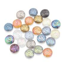 30 Peças Contas Espaçadoras de Cristal de Vidro Coloridas Eletrodepositadas no formato de Pirulito Candy de 12mm e Golfinho de 11*16mm, Material de Artesanato de Joias DIY para Colar, Pulseira, Brinco, Presentes de Feriados e Aniversário