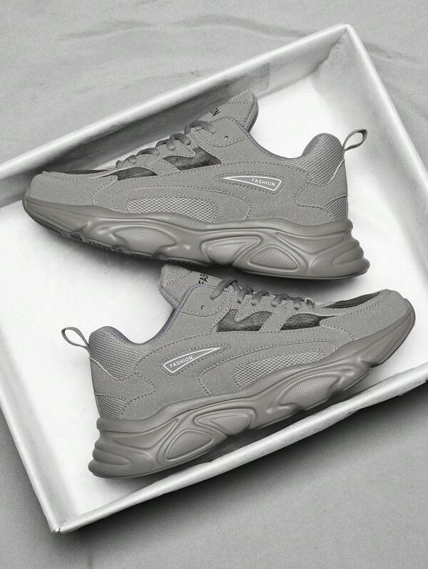 Baskets de sport de course légères et confortables pour l'extérieur, chaussures de mode homme casual à patchwork respirant