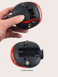 1pc Multifunctional Red Bicycle Tail Light With Flashing Warning Light, Parallel Line Laser Beam And Widened Light Beam, For Night Cycling Safety Equipment - Red - View 7