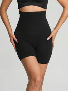 最新款修身短裤，短裤，女士运动修身塑身衣，无缝高腰紧身内衣，2025年健身配件 - 黑色 - 查看 9