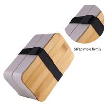 1 件 1200 毫升日式便当盒，双层隔热午餐盒，大容量，微波炉安全塑料食品容器套装，厨房，圣诞礼物 - 彩色 - 查看 5