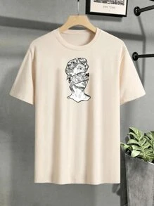 Cesar Cranio Men's T-Shirt 100% Cotton Launch - 米色 - 查看 1