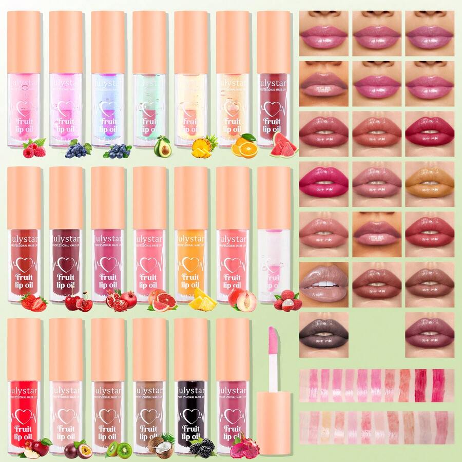 Tinted Lip Oil Moisturizing Lip Balm, Fade Lip Lines, Brightening Lip Gloss - 12# - View 1