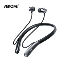 REMAX 最新款运动耳机无线触控，支持 TF 卡，颈带式耳机，免提音乐和通话蓝牙耳机，防水/小巧，适用于运动、跑步、锻炼、驾驶，20 小时播放时间，黑色/蓝色/白色 - 黑色 - 查看 2