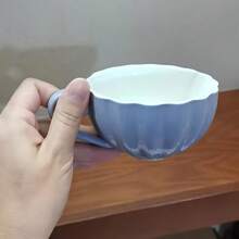 高端精致设计小众欧式陶瓷茶杯碟套装，下午茶家用茶具 - 紫色 - 查看 5