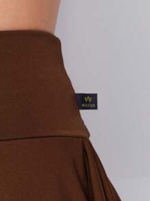 Women's Short Suplex Ruffled Skirt Fitness Academia WOLFOX - 鏽棕色 - 查看 5
