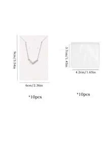 20/60/100 piezas Paquete de regalo Tarjetas para pendientes, Tarjetas para collares, Bolsas de almacenamiento invisibles - Multicolor - Ver 9