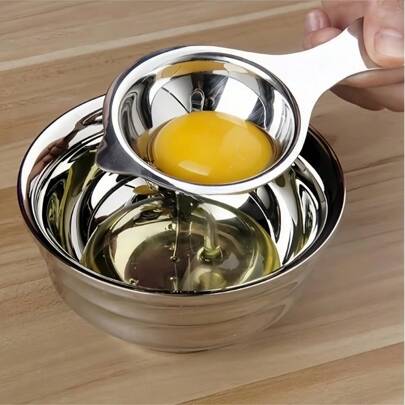 1pc Premium Stainless Steel Egg Yolk Separator Tool, Suitable For Restaurant Kitchen - Easy Egg Yolk Filtration And Separation, Perfect For Cooking & Baking