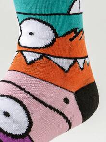 1Pair Men Women Tube Socks Street Style Fashion Skateboard Basketball Hip Hop Socks Scream Hand Designer Novelty Funny Happy Crazy Socks - Multicolor - View 4