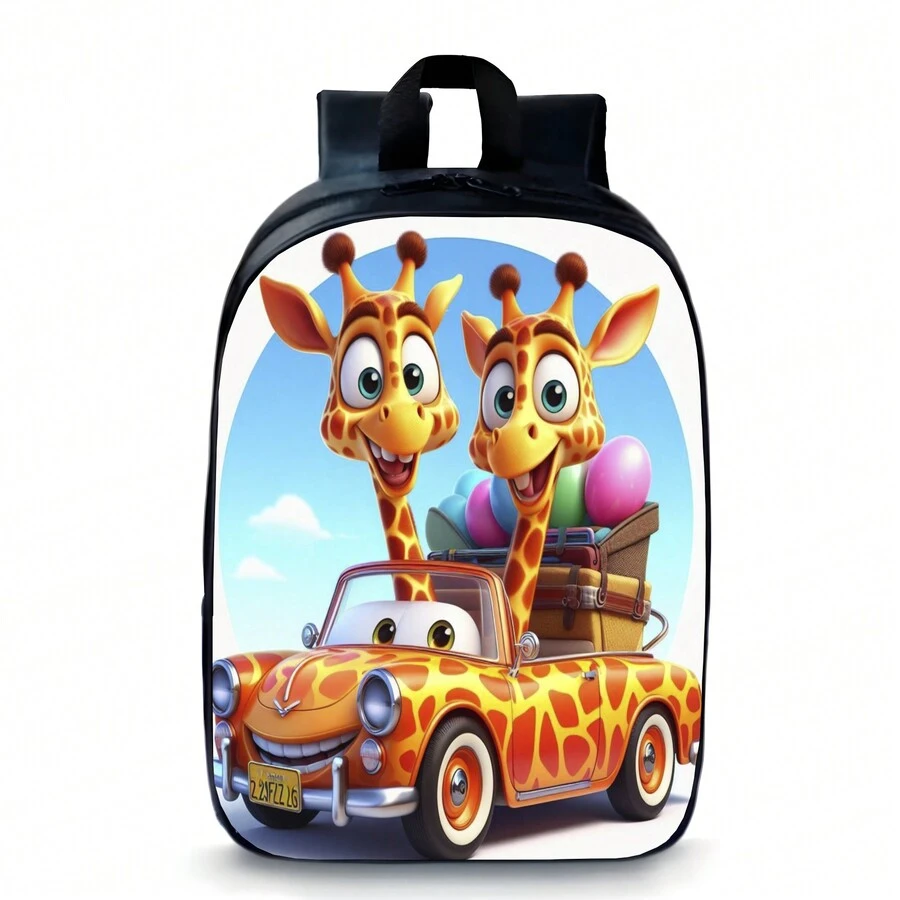 Small Children's Preschool Backpack Giraffes Cartoon Fashion Kids Novelty Daycare - màu đen - Xem 1