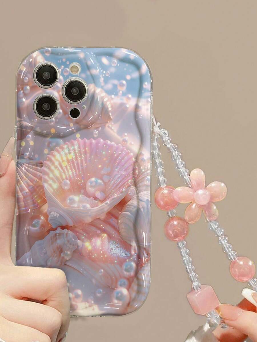 Vòng tay hoa, Vỏ màu hồng trong suốt có họa tiết màu kem Ngọc trai được sơn Vỏ điện thoại chống rơi chắc chắn Tương thích với dòng IPhone 15, Samsung, Xiaomi, Huawei P14 Pro Max, P13, P11, P12, IPhone XR, XS, IPhone P15 Series, Samsung A03s, A03 Cốt lõi, A04, A12, A13, A14, A21s, A22, A23, A24, A32, A33, A34, A51, A52, A53, A54, A71, A72, A73, S20 FE, S21, S22, Xiaomi Redmi 9, Redmi 9A, Redmi 10A, Redmi 10C, Redmi Note 9, Redmi Note 10, Redmi Note 11, Redmi Note 12, Redmi 12, Redmi 12C - Nhiều màu - Xem 1