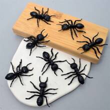 8pcs Realistic Fake Ant Toys, Halloween Decoration, Prank Insect Toy Models - 8 Black Ants - View 2