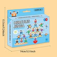 Juego de bloques de construcción apilables Jenga de fortachón, juguetes educativos para la interacción entre padres e hijos - Multicolor - Ver 3