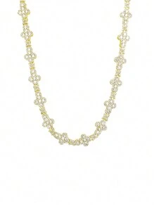 Cadena y pulsera de estilo hip hop con colgante de cruz y estrella de strass de 13mm unisex - collar de hip-hop - Ver 17