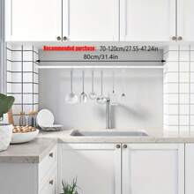 FEPK 1pc Multi-Purpose Retractable No-Drill Tension Rod, Spring-Loaded With Strong Load Bearing, Suitable For Curtain Rods, Drying Racks, Window Rods, Roman Rods, Wardrobe Support Rods, And Door Curtain Rods Bathroom Bathroom Accessories Bathroom Tools - Multicolor - View 8