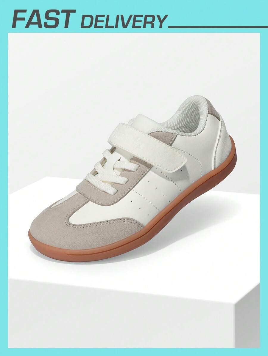Boys Girls Shoes Kids Barefoot Casual Walking Lightweight Running Athletic Sneakers Comfortable Little Kid Big Kid(Back To School Shoes) - Màu be - Xem 1
