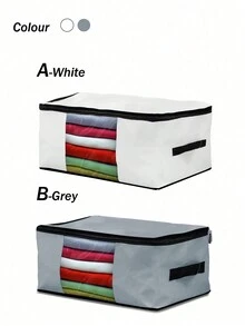 1pc, Túi đựng chăn, Chống thấm nước và chống ẩm, Túi đựng chăn dung tích lớn, Túi vải Oxford dày đựng quần áo di chuyển và sắp xếp, Túi đựng quần áo quần chăn phòng ngủ có thể gấp lại, Tủ đựng đồ, Bộ sắp xếp đồ đạc - Không bắt buộc - Xem 4