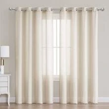 1pc Long Curtain Rods For Windows, Long Heavy Duty Curtain Rod, 7/8 Inch Adjustable Drapery Rods With Netted Texture Finials, Bronze/Silver/Black/Gold/White - 古董銀 - 查看 5