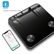 Bascula Digital Corporal y Muscular Balanza Inteligente Análisis de datos múltiples APP Con Batería - Negro - Ver 5