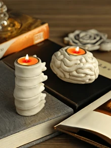 1PC Heart, Spine, Brain, Candlestick Ornament, High End, Retro Ornament, Heart Horror, Decorative Supplies, Props Suitable For Festival Matching Scenes, Home Decoration Ornament Ornament Decor,Home Decor