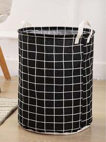 1 pieza Cesta de lavandería almacenamiento papelera Juguete Organizador plegable impermeable de tela Cesto de ropa sucia para cuarto de baño,dormitorio,sala de estar - Óxido marrón - Ver 2