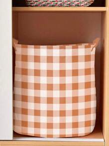 1 pieza Cesta de lavandería almacenamiento papelera Juguete Organizador plegable impermeable de tela Cesto de ropa sucia para cuarto de baño,dormitorio,sala de estar - Óxido marrón - Ver 10