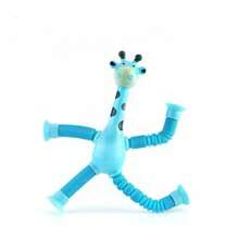 Girafa Flexviel Estica Dobra e Cola Colorida Com Luzes Interativa Sensorial