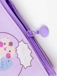 1 pieza, monedero de moneda con diseño de dibujo animado, bolsa de monedas multifuncional con diseño de gato de dibujos animados encantador, bolsa de almacenamiento de llaves, bolsa conveniente para el transporte diario - Unitalla - Ver 9