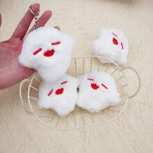 1pc Genshin HuTao Cute Anime Plush Doll Funny Cartoon Peripheral Memory Key Chain Plush Doll Pendant Key Chain, Car Key Chain, Bag Pendant. Car Accessories Bag Charm Backpack For School Letter