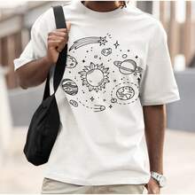 Planeta Galaxia Via Lactea Basic T-Shirt - 白色 - 查看 2