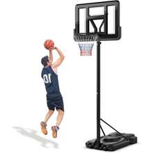 Outdoor Basketball Hoop, Basket Height Adjustable From 170 To 305 Cm, Basketball Hoop With Backboard, Portable Basketball Stand With Wheels, Basketball Hoop For Teenagers And Adults