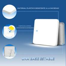 CANMEIJIA 1 pieza Panel de luz cuadrado montado en el techo con marco blanco, estilo moderno, 85V-265V sin parpadeo, luz blanca/neutra/cálida, alto brillo, diseño delgado, adecuado para pared/pasillo/habitación/entrada/techo/cocina/sala de estar/baño/dormitorio/estudio, lámpara de techo interior selecciona el tamaño según el escenario de uso - marco blanco - Ver 4