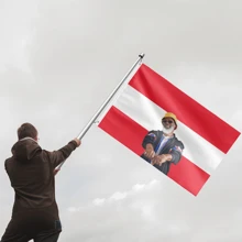 1pc Customizable Outdoor Flag In Multiple Sizes, Photo Customized Outdoor Flag, Personalized Custom National Flag, DIY, Double-Sided Flag, Yard Decor, Outdoor Decor, Party, Event, Home Decoration, Suitable For All Seasons, Gift For Family, Personalized Gift, Flag Pole Not Included - Austria - View 2