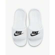 Nike Victori One CN9677-100 Slides Sandal Women's White Black Slippers MER666 - 白色 - 查看 4