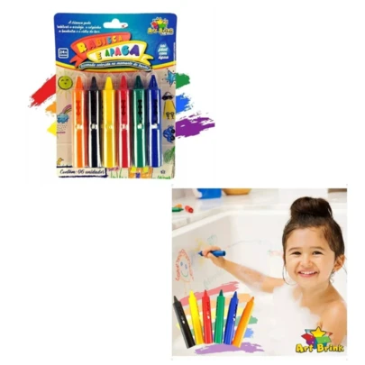 Caneta Giz Rabisca E Apaga Para Riscar Azulejo Piso Brincar no Banho