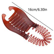 1pc Interlocking Side Hair Comb, Hair Styling Tool, Hair Accessory - Multicolor - View 4